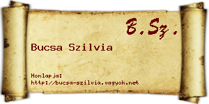 Bucsa Szilvia névjegykártya